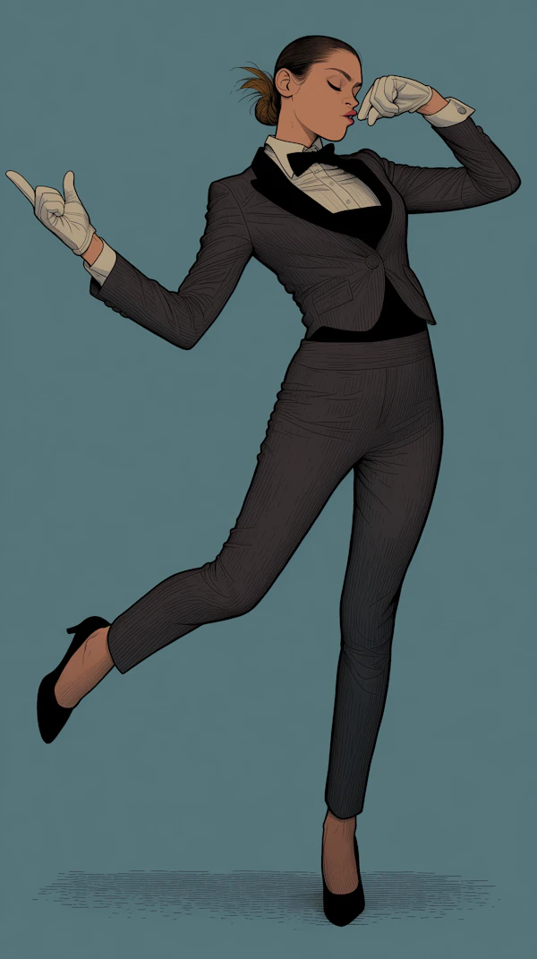 Elegant Tuxedo Pose