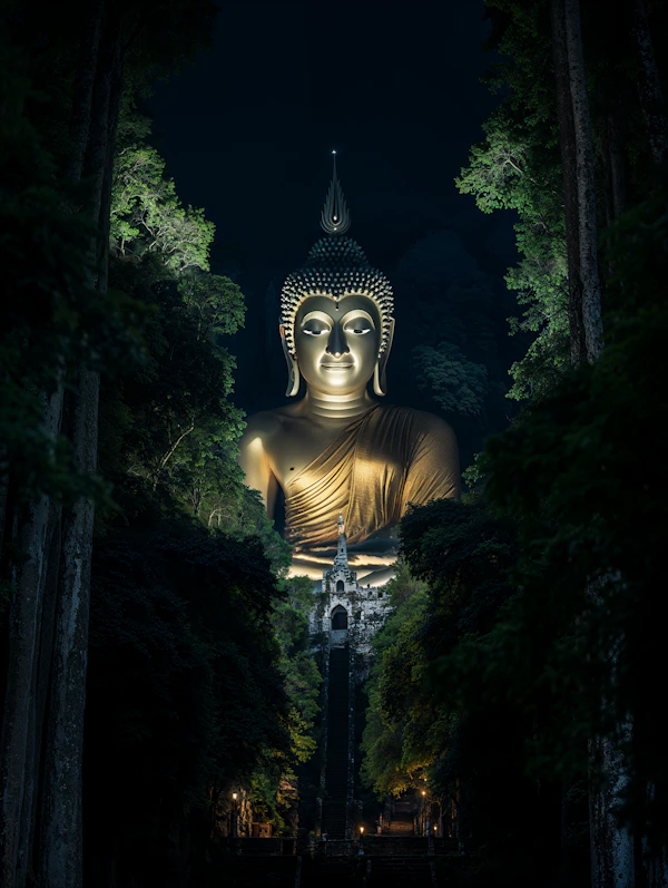 Golden Buddha at Night
