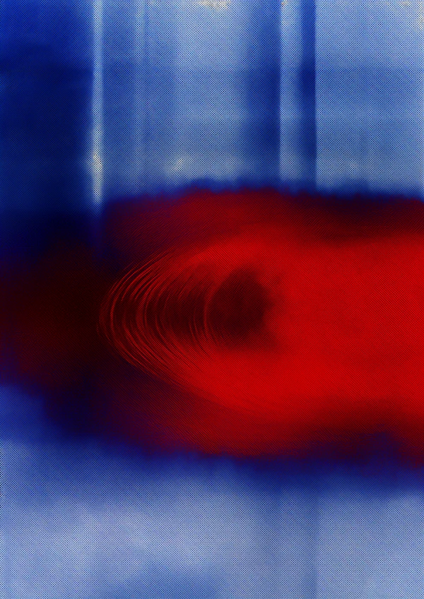 Red and Blue Abstract Art