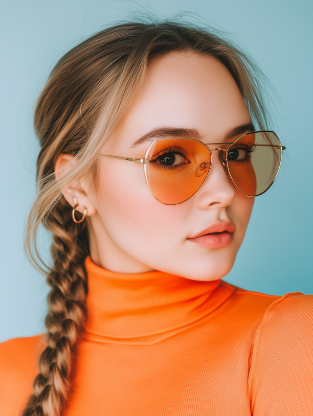 Fashionable Woman in Orange