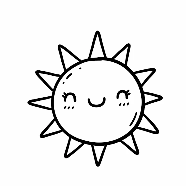 Smiling Cartoon Sun