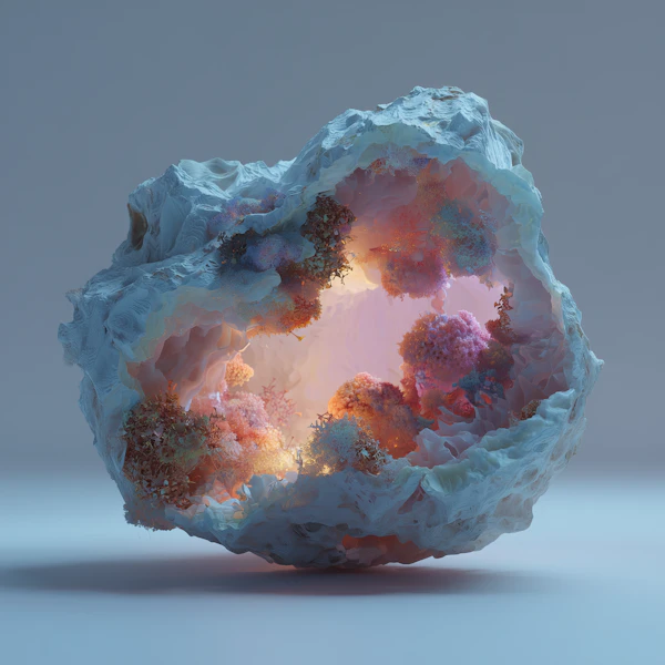 Surreal Glowing Geode