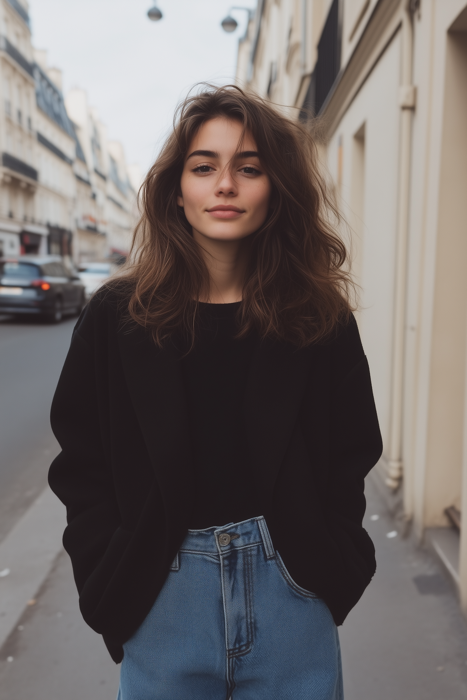 Young Woman on City Street