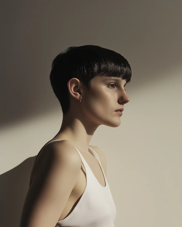 Contemplative Profile Portrait