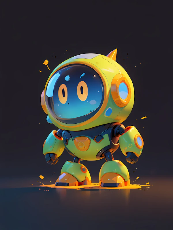 Playful Robot Character