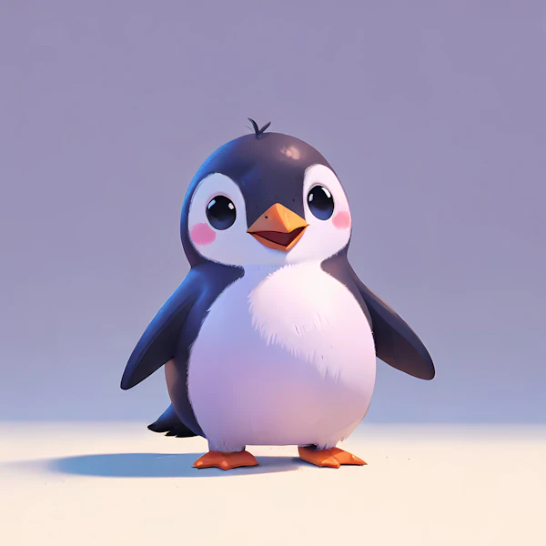 Adorable Cartoon Penguin