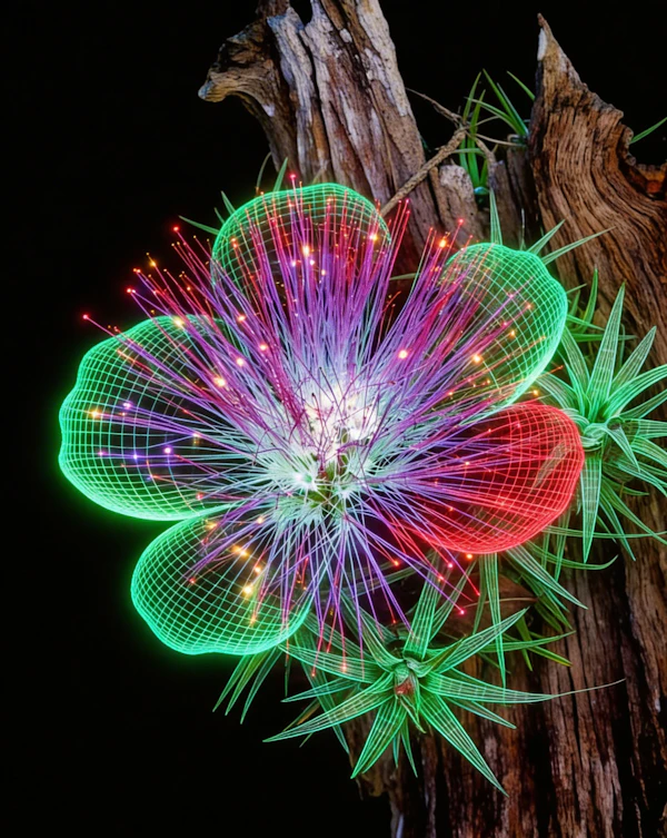 Neon Flower Art