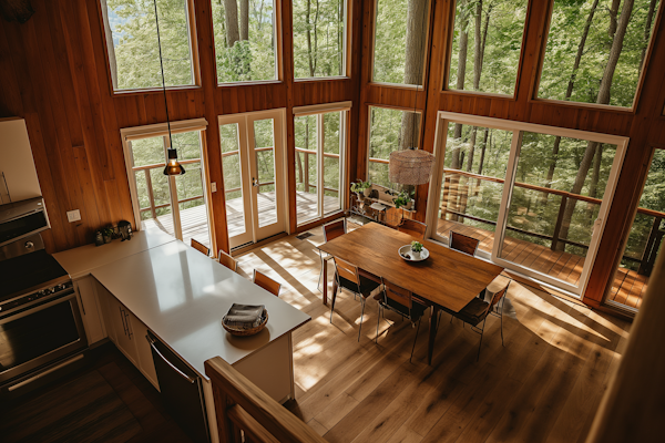 Modern Woodland Retreat Interior