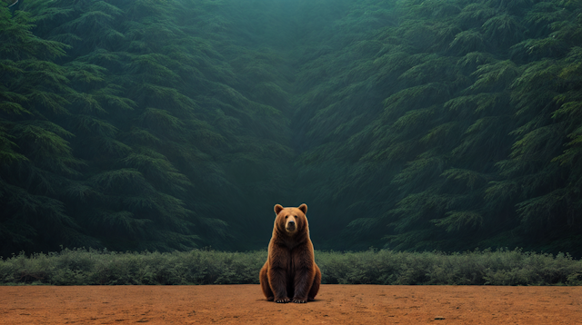 Contemplative Brown Bear