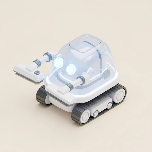 Futuristic Cleaning Robot