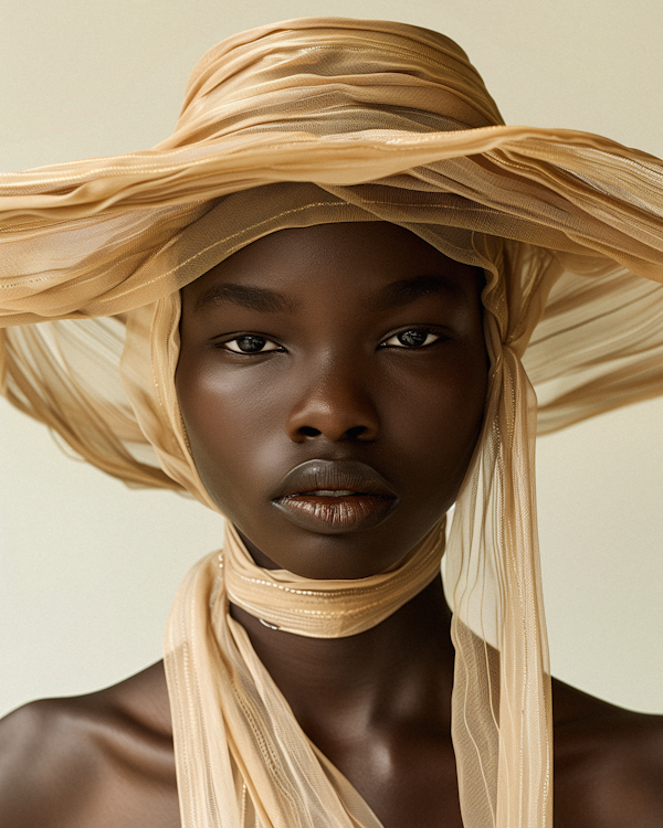 Golden Headscarf Portrait