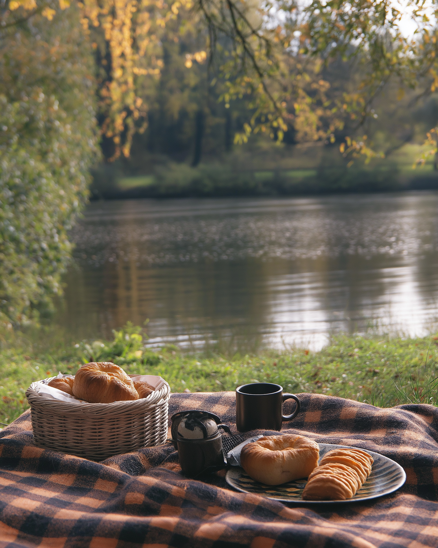 Serene Picnic by the Lake