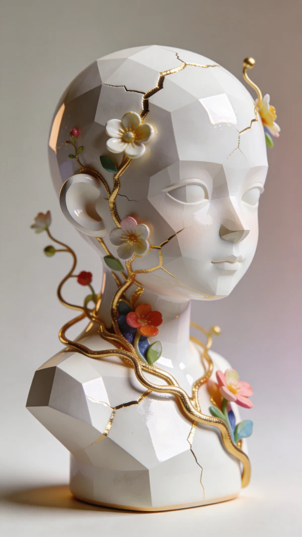 Kintsugi Bust Sculpture