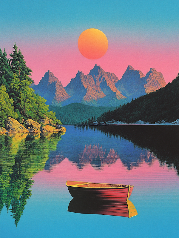 Serene Landscape with Vibrant Colors