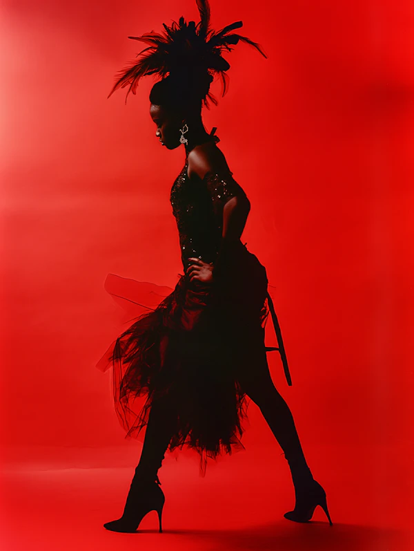 Elegant Woman in Motion