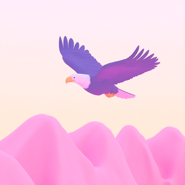 Stylized Eagle in Flight