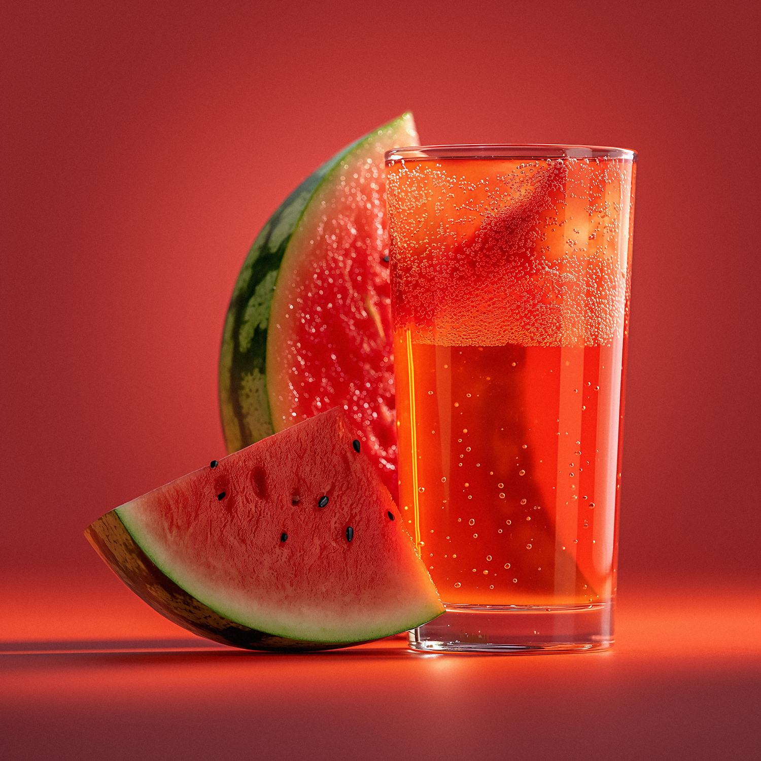 Refreshing Watermelon and Juice Display