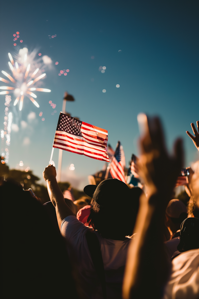 Independence Day Celebration with Fireworks