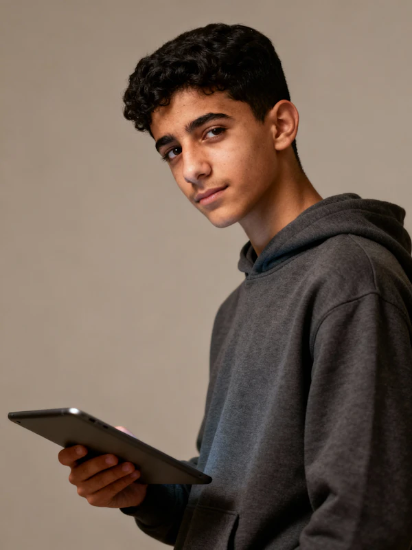 Young Person with Tablet