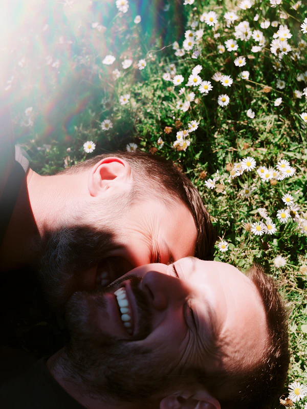 Joyful Moment on Grass