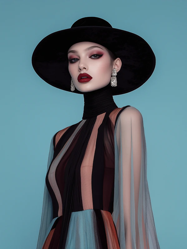 Elegant Woman in Fashionable Attire