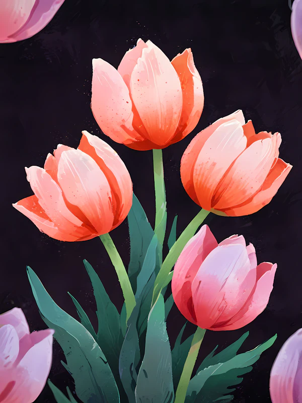 Vibrant Tulip Illustration