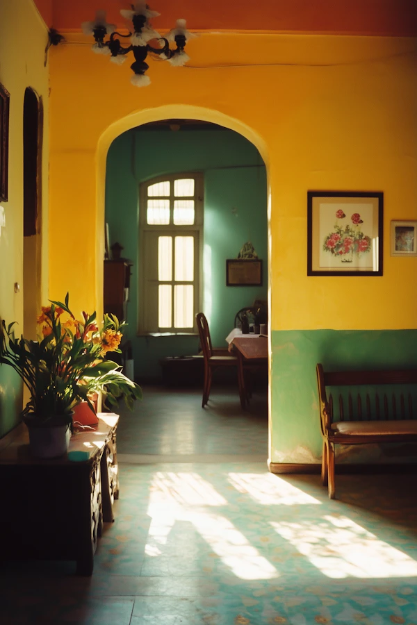 Cozy Interior with Vibrant Colors