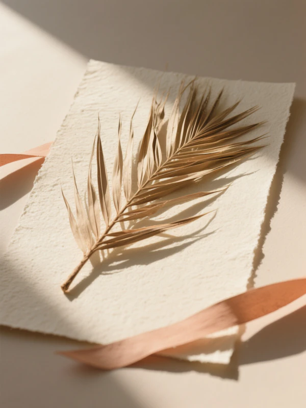 Minimalist Palm Leaf Scene