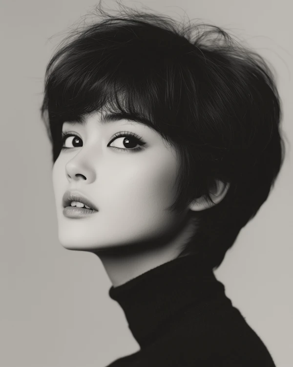 Serene Monochrome Portrait
