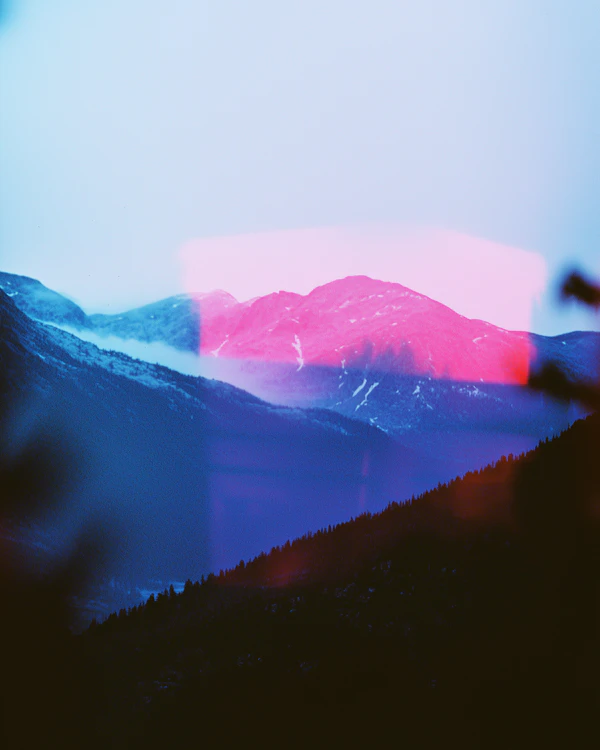 Surreal Mountain Scene
