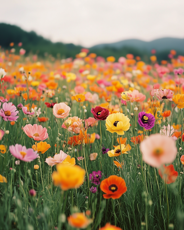 Vibrant Field of Wildflowers