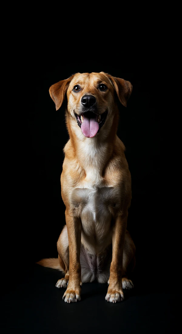 Golden Dog Portrait