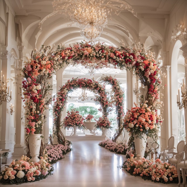 Opulent Floral Indoor Setting