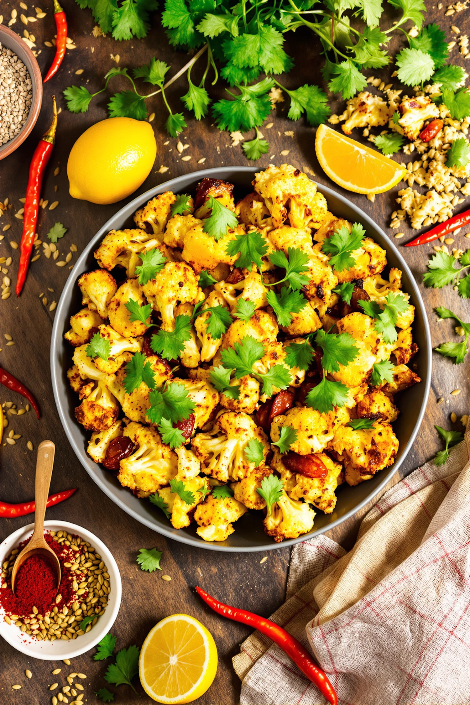 Vibrant Roasted Cauliflower Dish