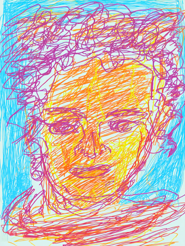 Vibrant Abstract Face