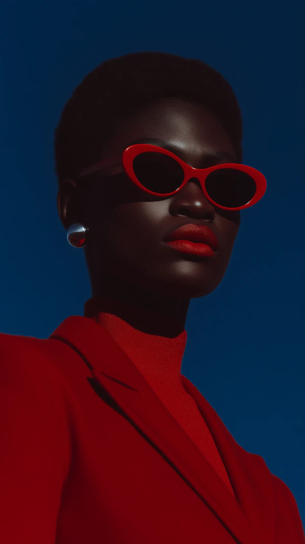 Bold Red Portrait