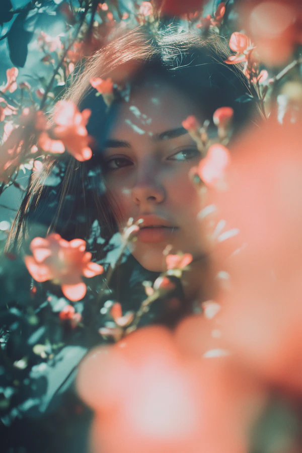 Serene Floral Portrait