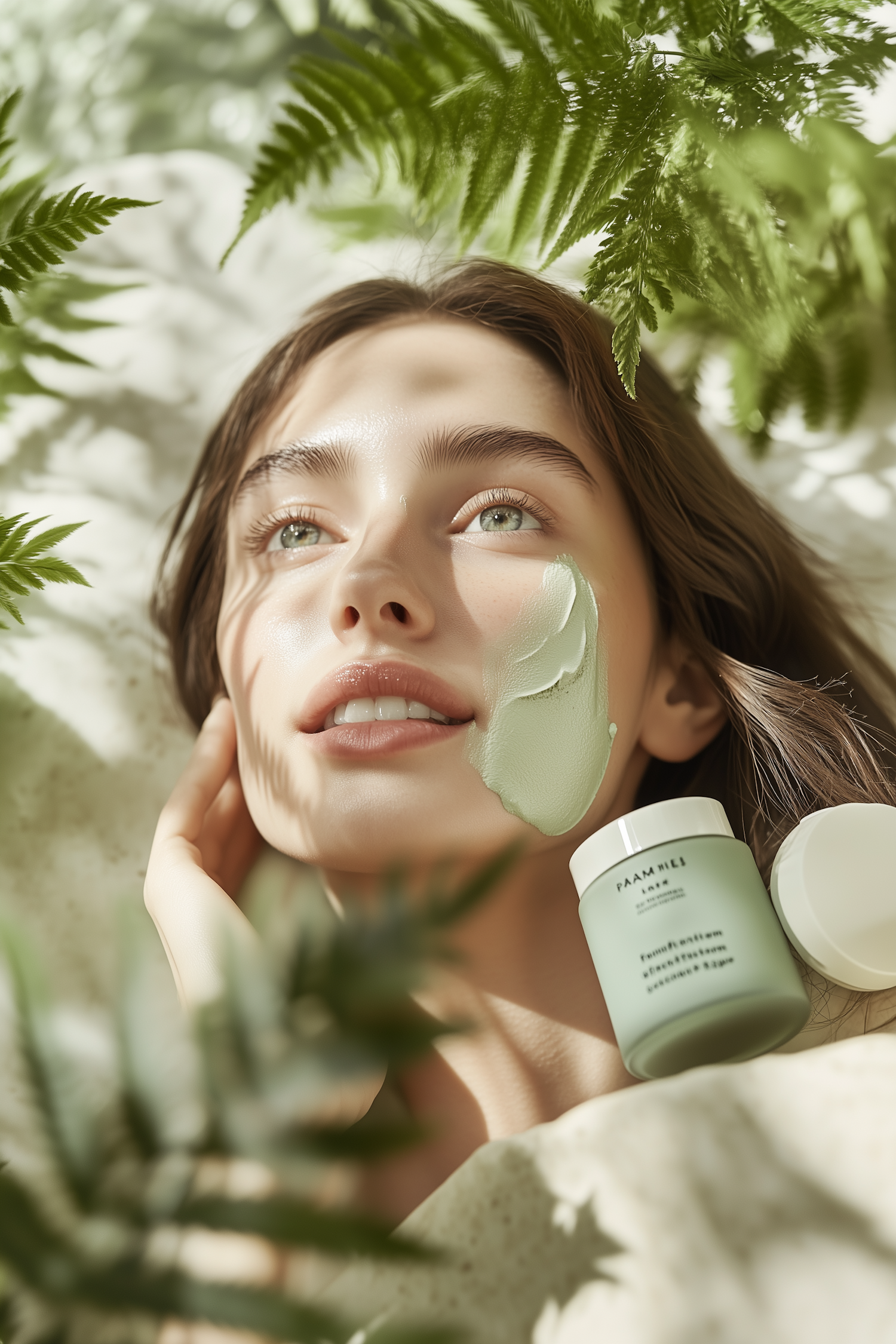 Serene Woman with Skincare