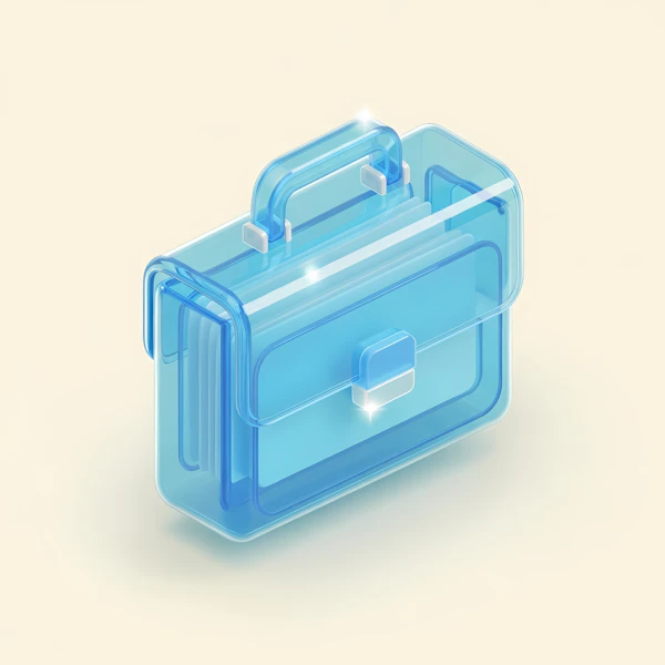 Minimalist Blue Briefcase
