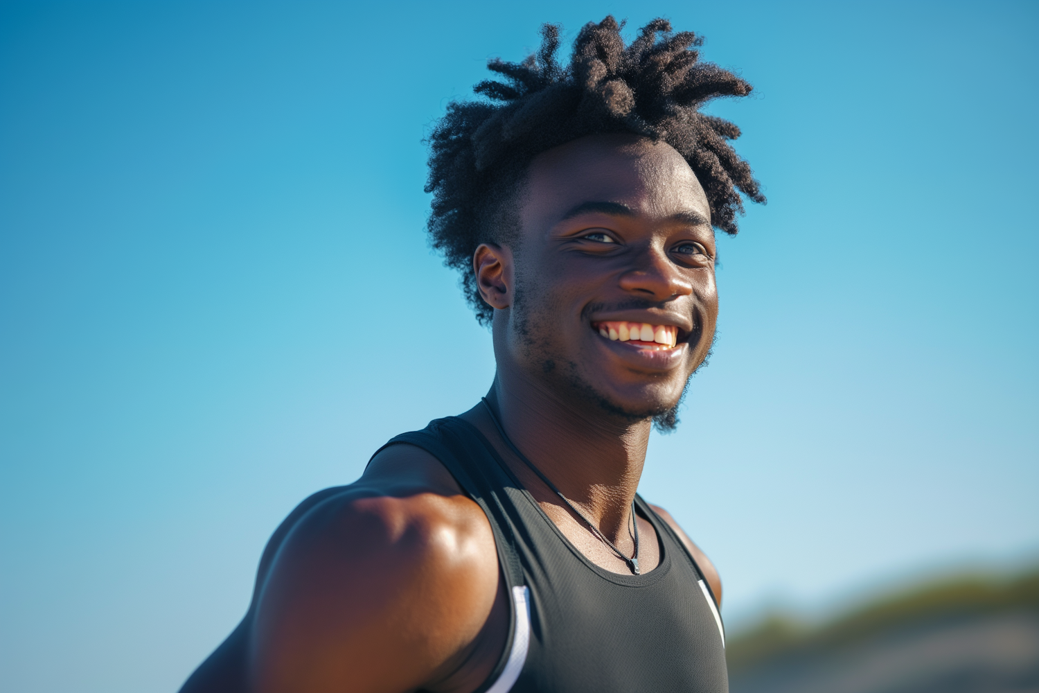 Joyous Young Man with Enthusiastic Smile