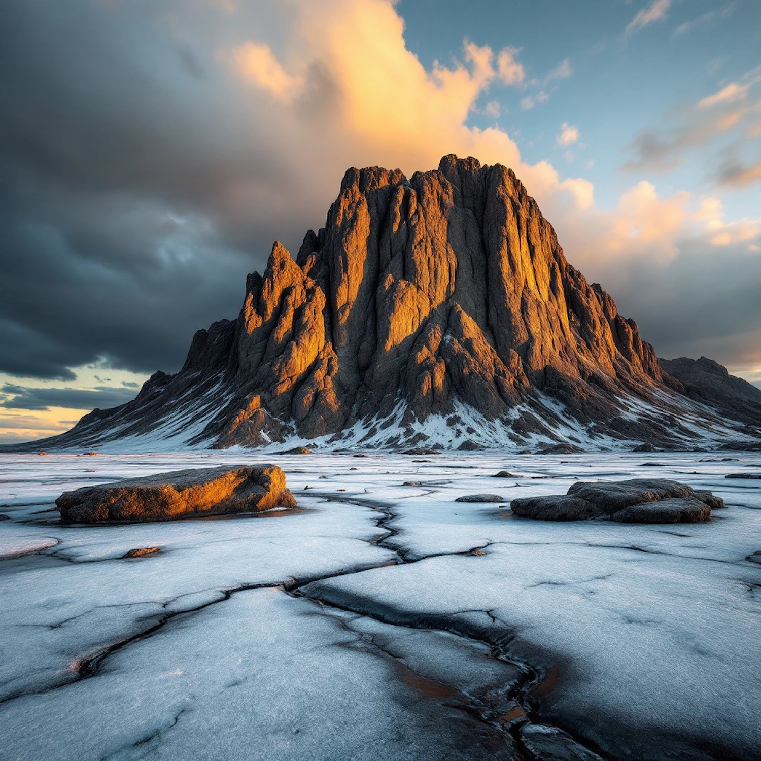 Mountain Landscape at Sunrise