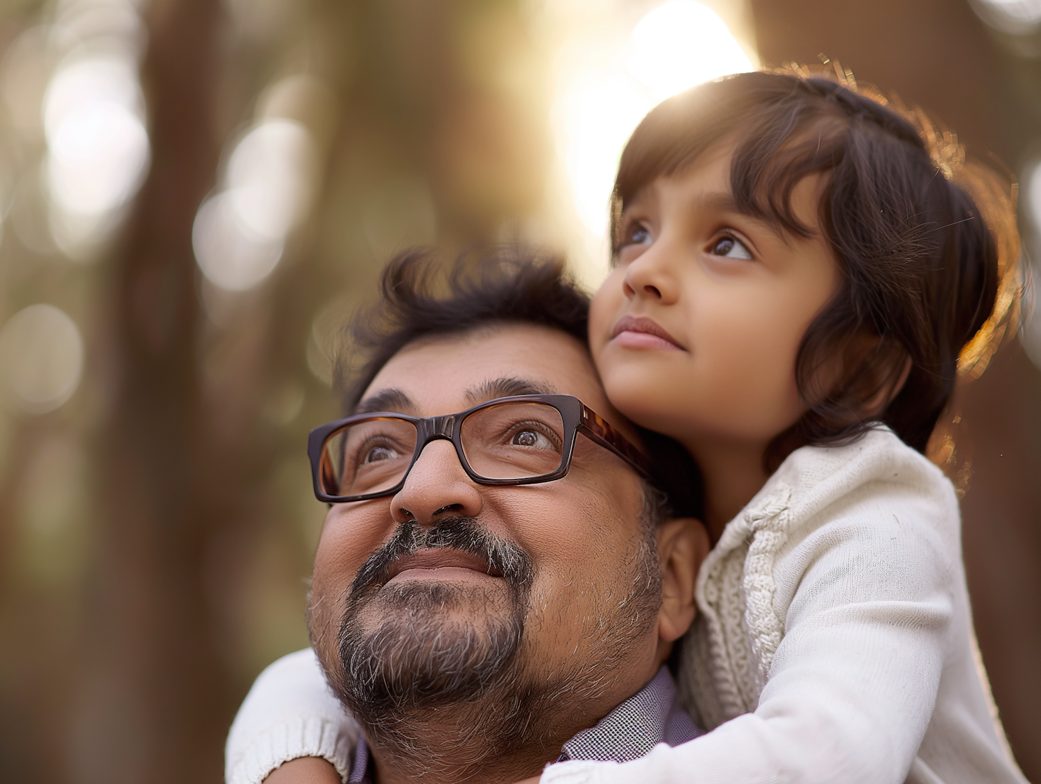 Tender Moment Between Grandfather and Grandchild