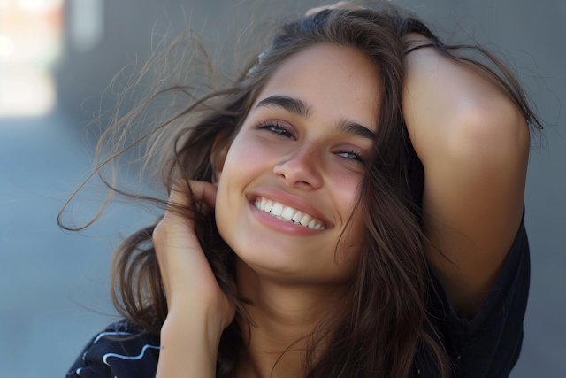 Radiant Smile of Joyful Young Woman