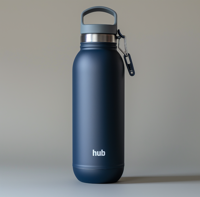 Navy Blue Insulated Water Bottle