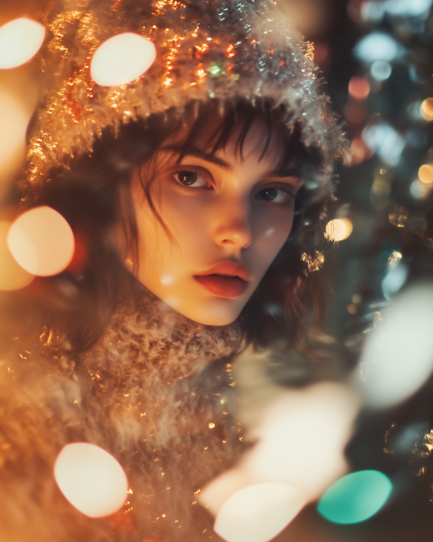 Serene Woman in Festive Attire