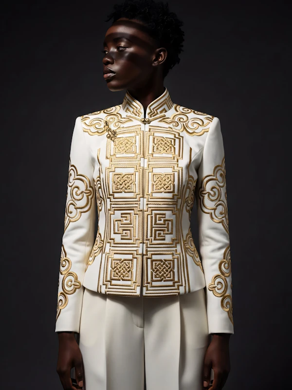 Regal Embroidered Attire