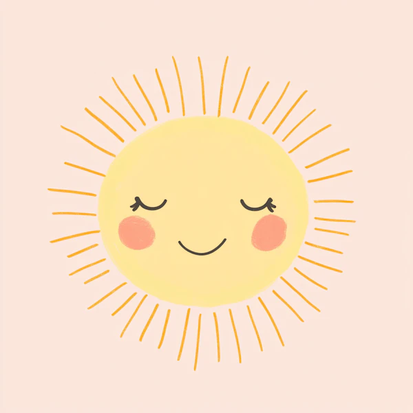 Smiling Sun Illustration