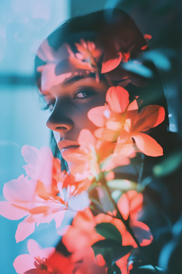 Introspective Floral Gaze