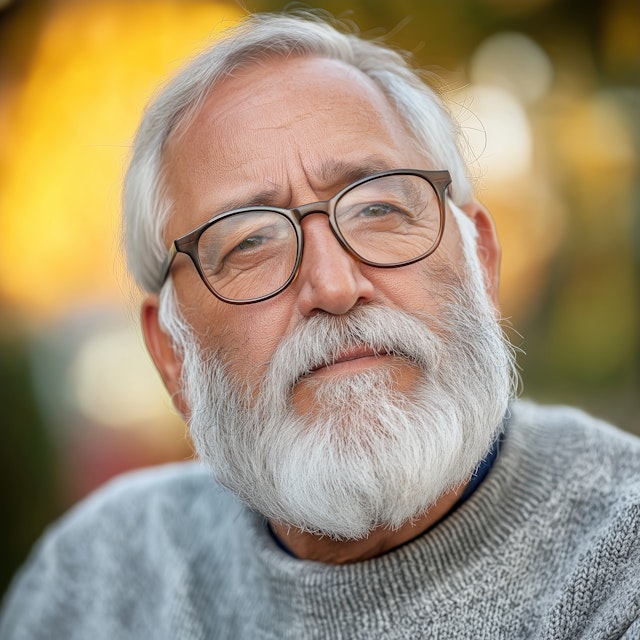 Elderly Man in Contemplation