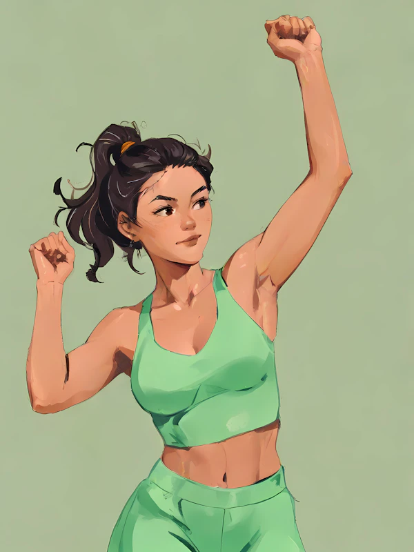 Dynamic Woman Illustration
